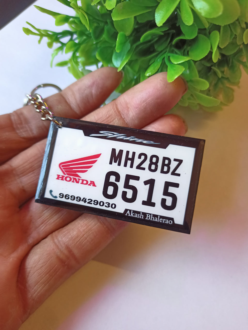 Number plate keychain ( free home delivery)