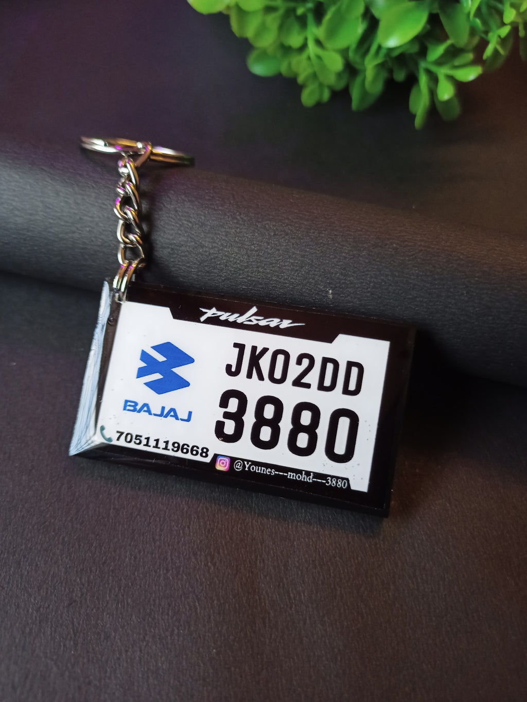 Number plate keychain ( free home delivery)