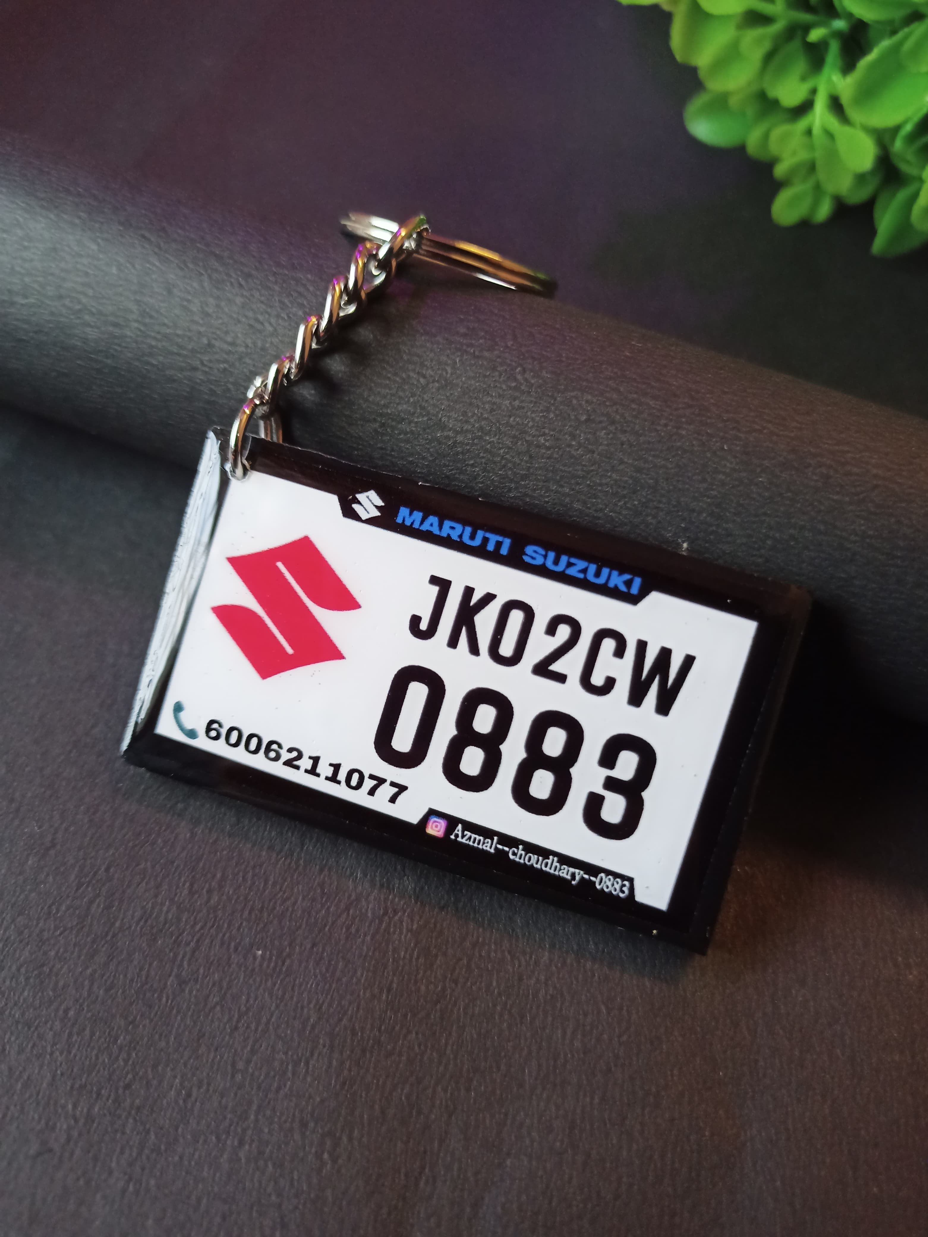 Number plate keychain ( free home delivery)