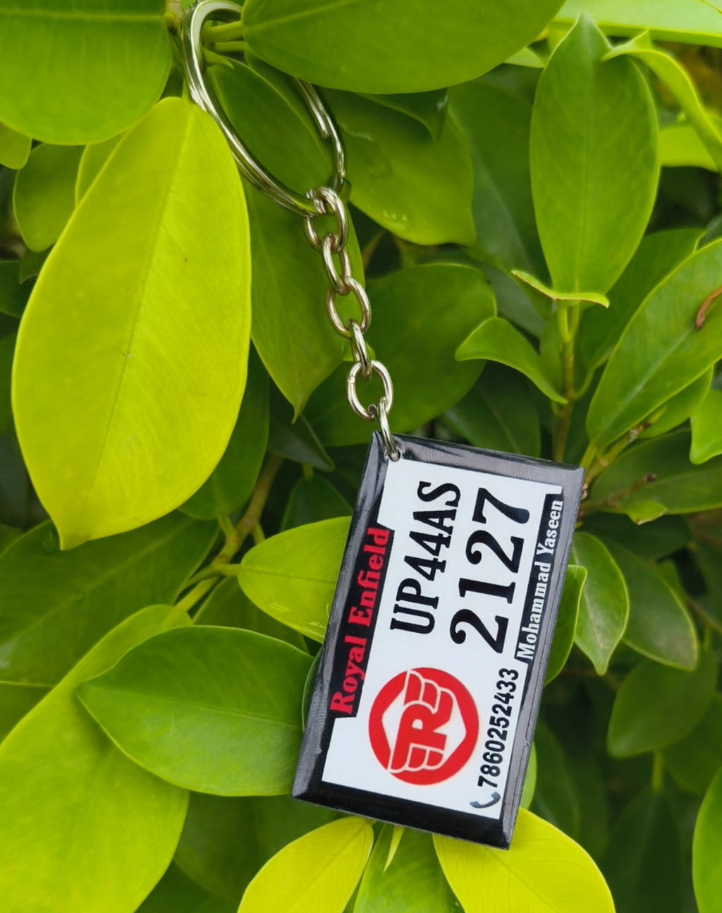 Number plate keychain ( 2 sided)