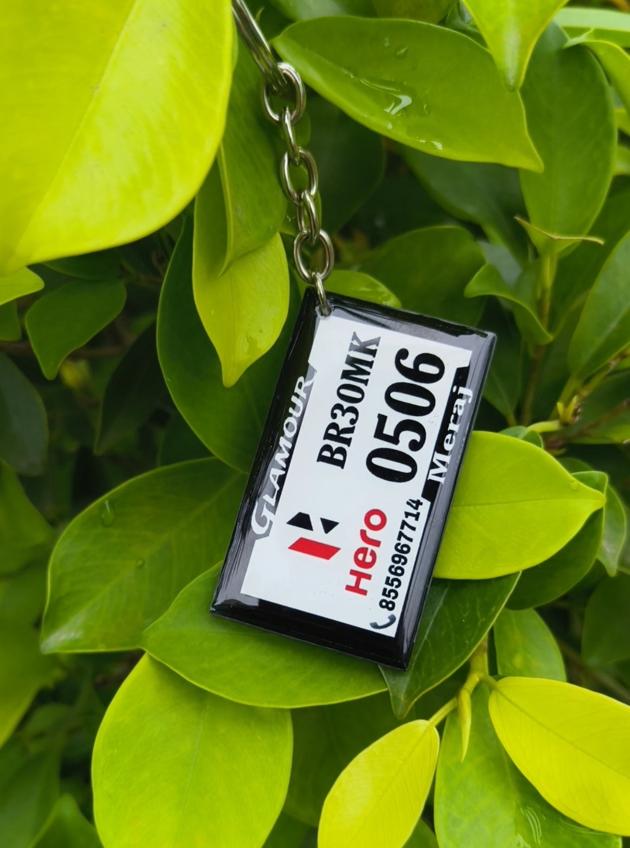 Number plate keychain ( 2 sided)