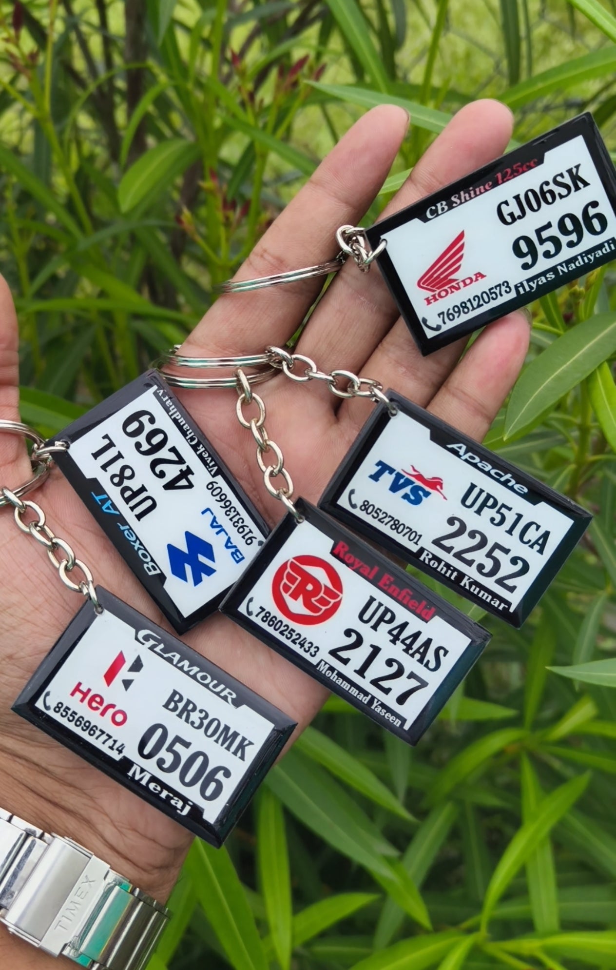 Number plate keychain ( 2 sided)