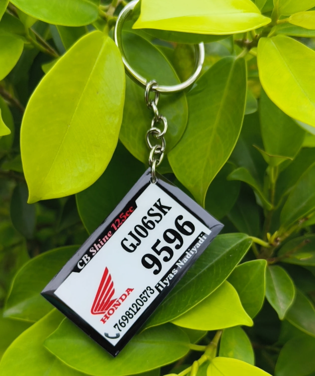 Number plate keychain ( 2 sided)